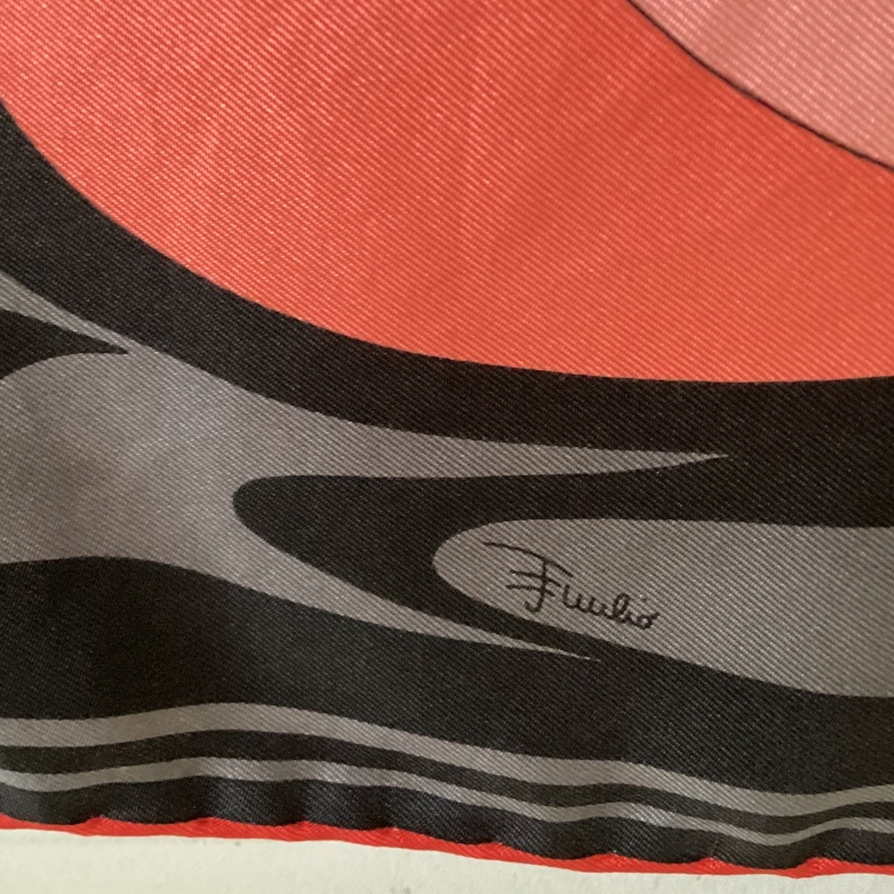 Emilio Pucci Large 100% Silk Square Scarf Abstract Pattern Box Included Gorgeous - Picture 5 of 11